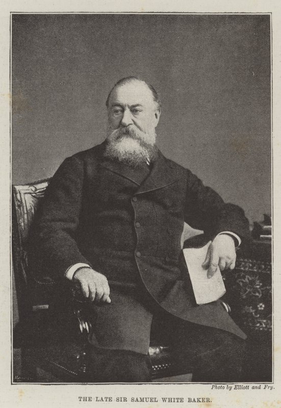 O falecido Sir Samuel White Baker de English Photographer