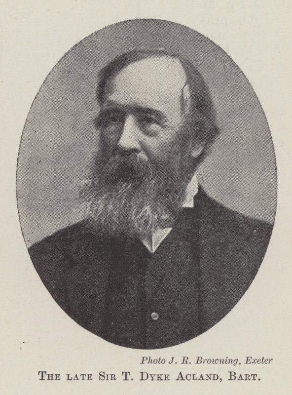 O falecido Sir T Dyke Acland, Baronet de English Photographer