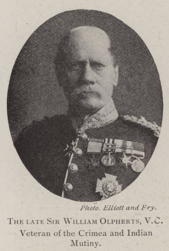 O falecido Sir William Olpherts, VC, veterano da Criméia e Motim indiano de English Photographer