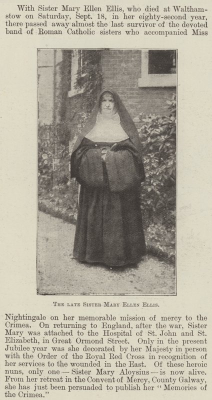 A falecida Irmã Mary Ellen Ellis de English Photographer
