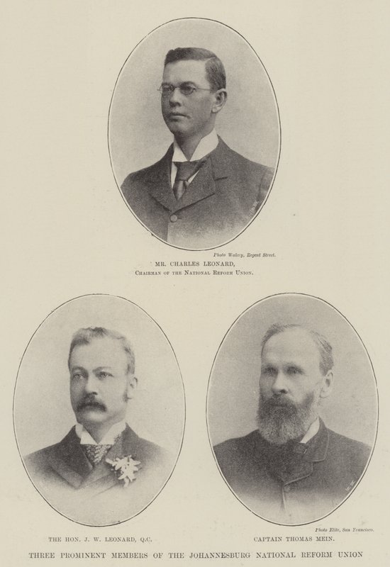 Três membros proeminentes da União Nacional de Reforma de Joanesburgo de English Photographer