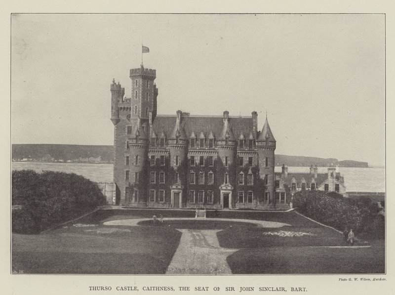 Thurso Castle, Caithness, a sede de Sir John Sinclair, Baronet de English Photographer