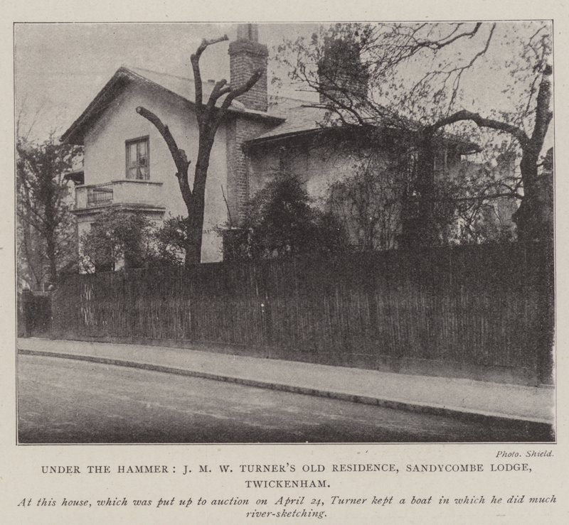 Sob o martelo, JMW Turners Old Residence, Sandycombe Lodge, Twickenham de English Photographer