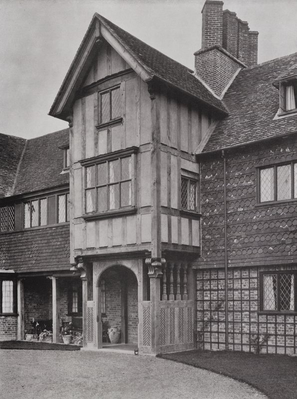 Upton Grey House, Winchfield, Hants, Inglaterra (foto a p/b) de English Photographer