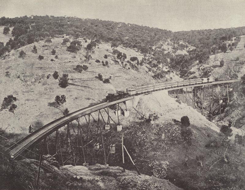Viaduto na Adelaide para Melbourne Railway de English Photographer