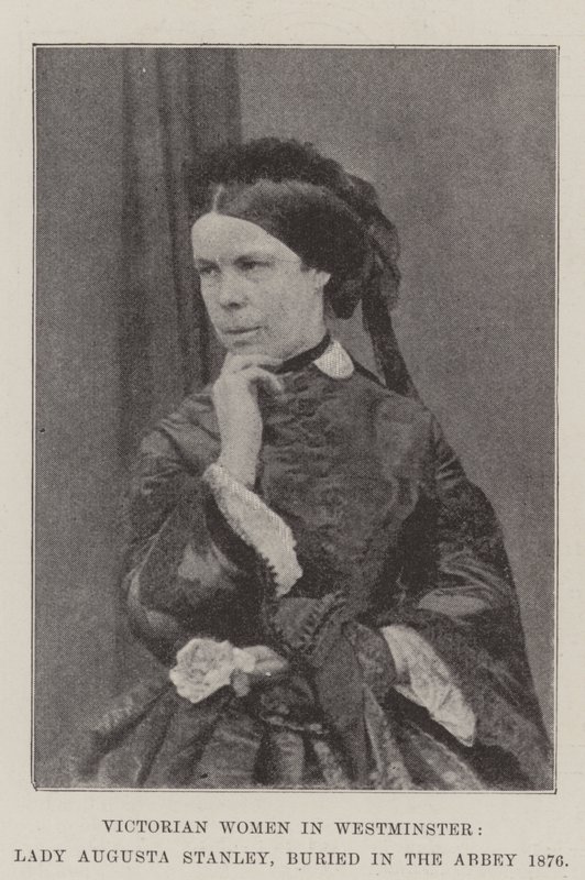 Mulheres vitorianas em Westminster, Lady Augusta Stanley, enterrada na Abadia de 1876 de English Photographer