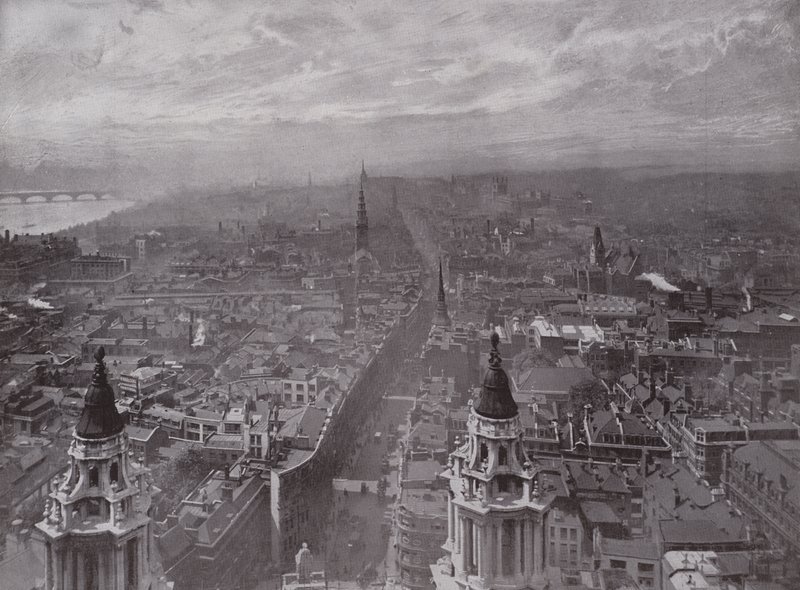 Vista de St Pauls, olhando para o oeste de English Photographer