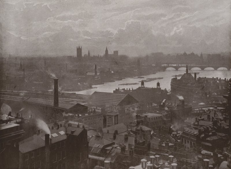 Vista da Galeria de Ouro, St Pauls, olhando para o sudoeste de English Photographer