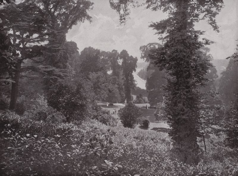 Vista dos jardins do terraço, Richmond, olhando Up-Stream de English Photographer