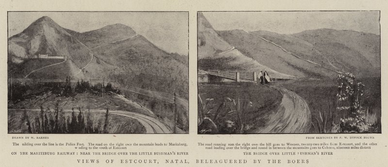 Vistas de Estcourt, Natal, sitiada pelos Boers de English Photographer