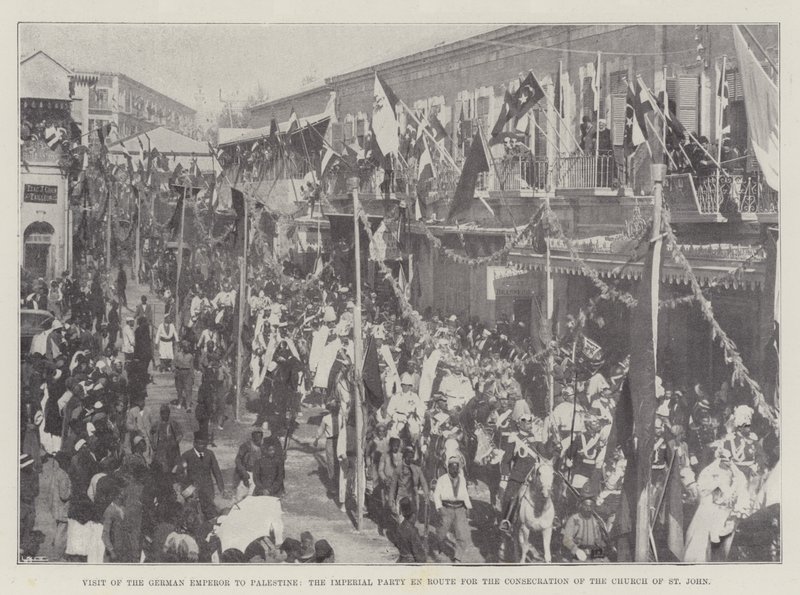 Visita do Imperador Alemão à Palestina, o Partido Imperial a Caminho da Consagração da Igreja de São João de English Photographer