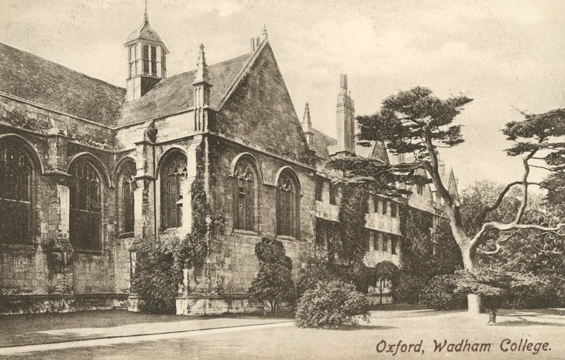 Wadham College, Oxford, Oxfordshire (foto a p/b) de English Photographer