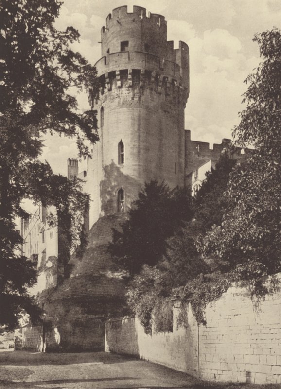 Castelo de Warwick, Torre de César (fotografia a preto e branco) de English Photographer