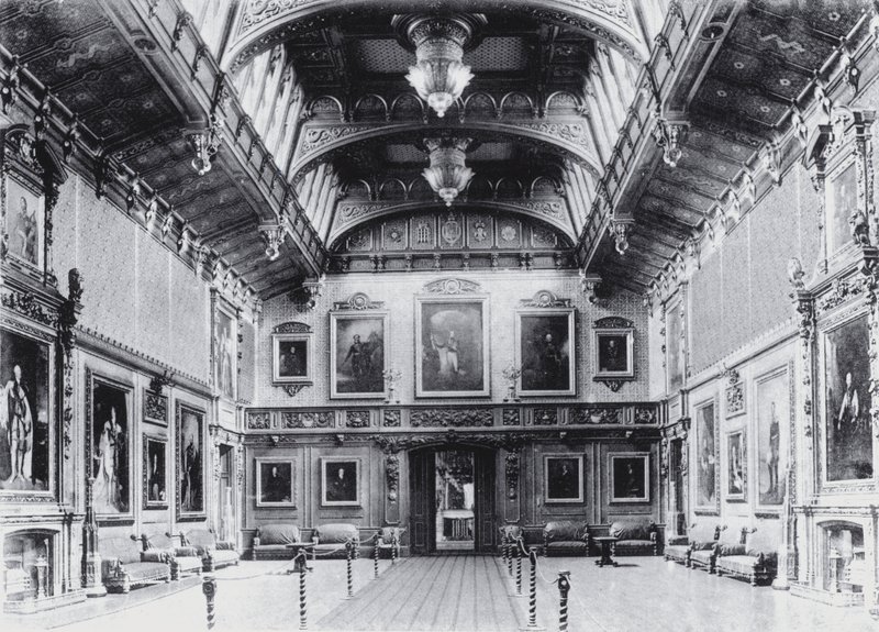 Waterloo Chamber, Castelo de Windsor (foto a p/b) de English Photographer