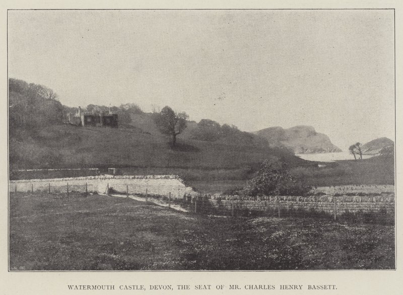 Castelo de Watermouth, Devon, a sede do Sr. Charles Henry Bassett de English Photographer