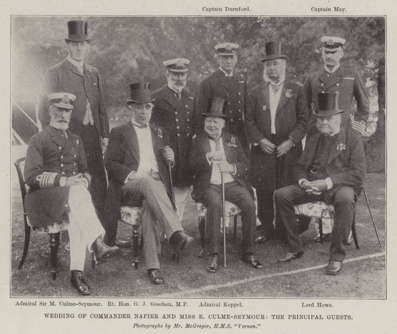 Casamento do Comandante Napier e Miss E Culme-Seymour, os Convidados Principais de English Photographer