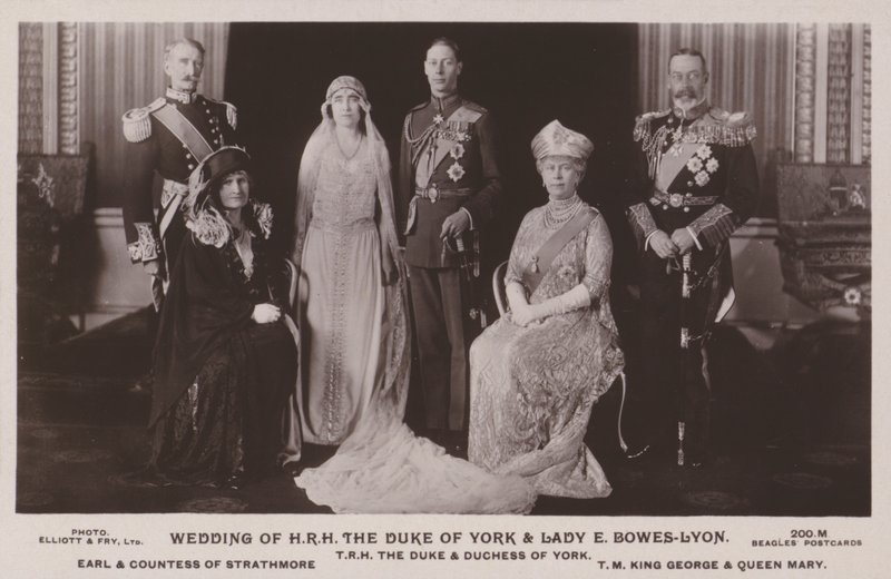 Casamento de HRH o duque de York e Lady E Bowes-Lyon de English Photographer