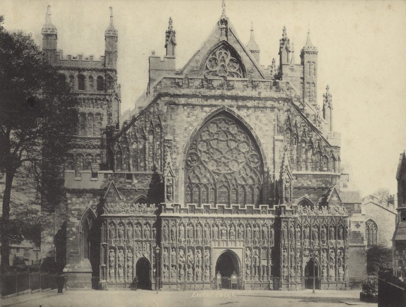 Frente oeste da Catedral de Exeter, Devon de English Photographer