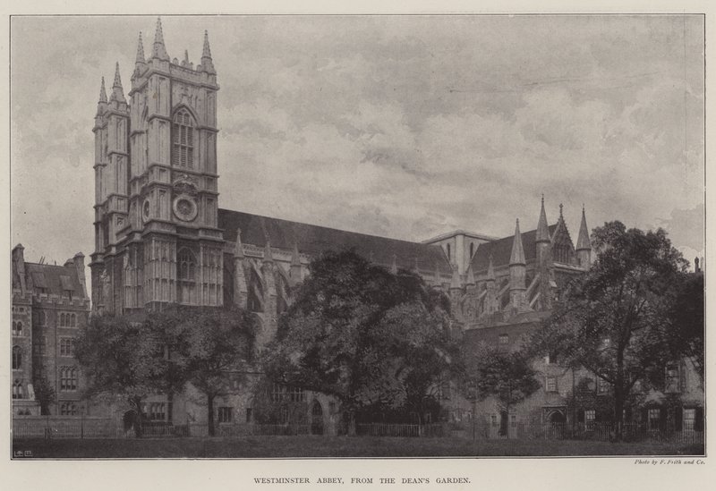 Abadia de Westminster, do Jardim Deans de English Photographer