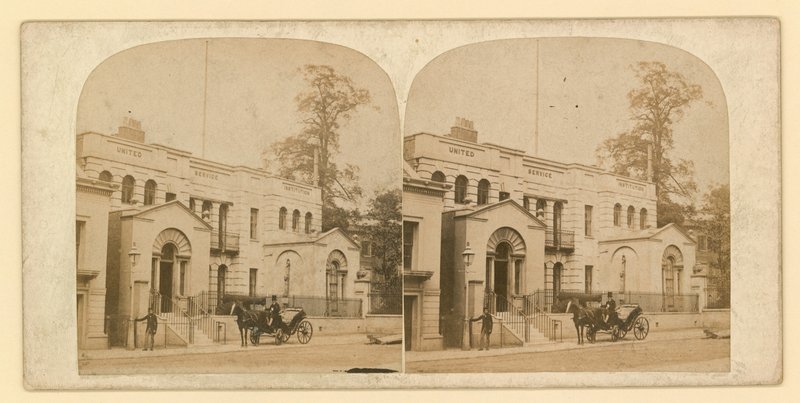 Whitehall Court ou Yard, Vanbrugh House, demolido 1898 de English Photographer