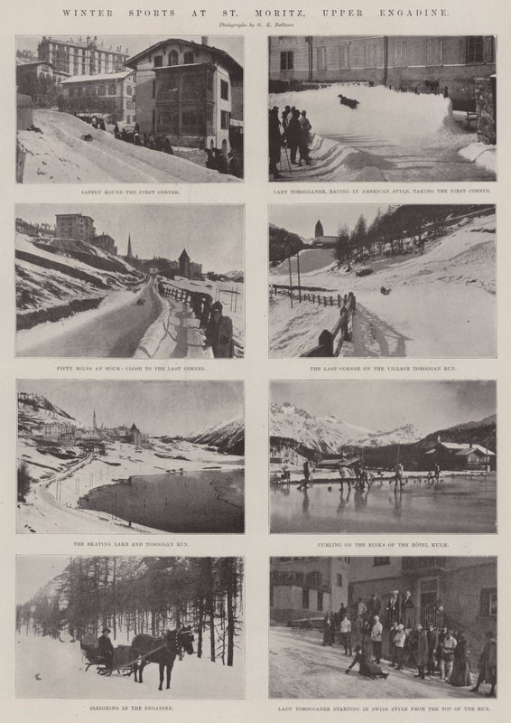 Esportes de inverno em St Moritz, Upper Engadine de English Photographer
