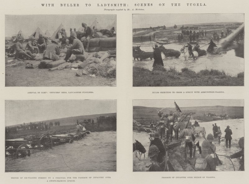 Com Buller para Ladysmith, Cenas no Tugela de English Photographer