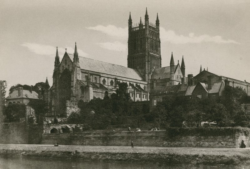 Catedral de Worcester, do sudoeste de English Photographer