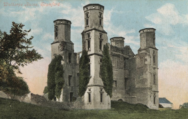Wothorpe Towers, ruínas de um hotel Jacobean, Cambridgeshire (foto) de English Photographer