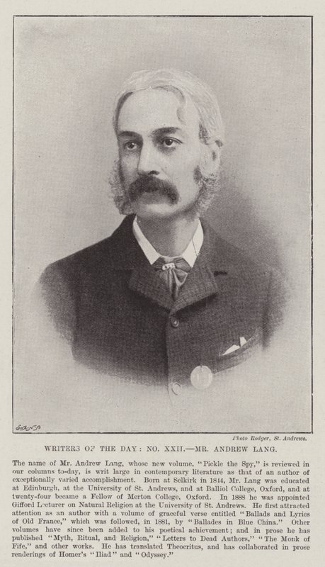 Escritores do Dia, Sr. Andrew Lang de English Photographer