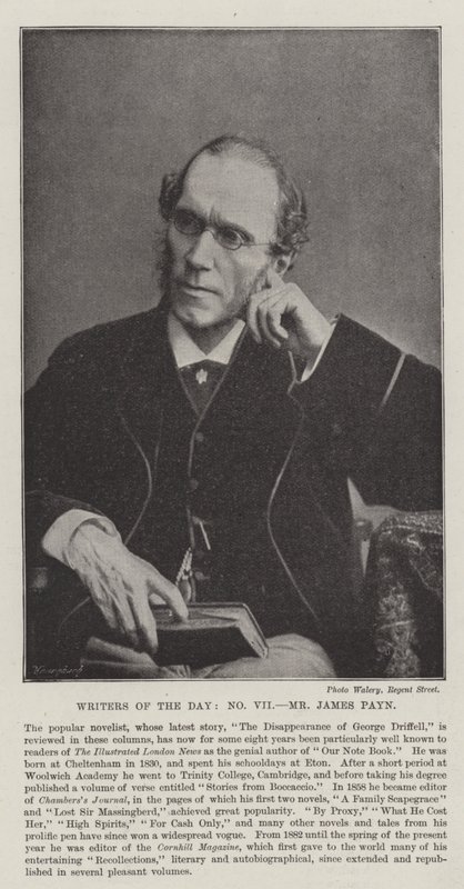 Escritores do Dia, Sr. James Payn de English Photographer