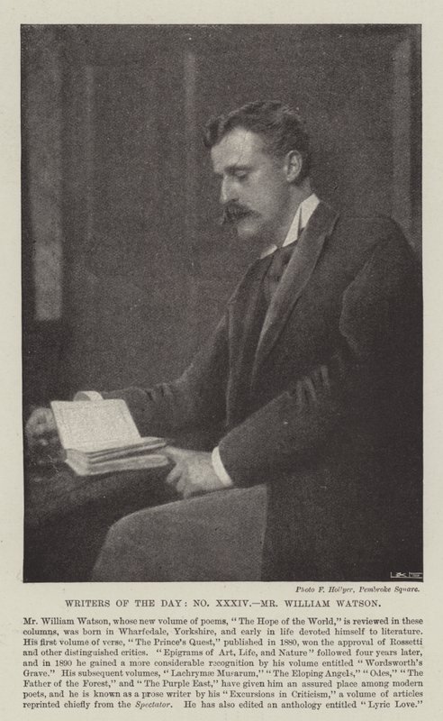 Escritores do Dia, o Sr. William Watson de English Photographer