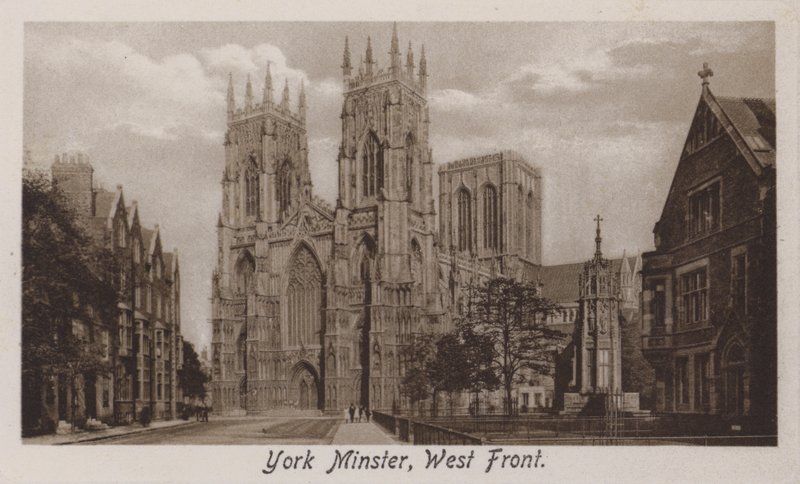 York Minster, Frente Oeste (foto a p/b) de English Photographer