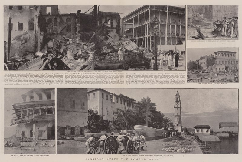 Zanzibar após o bombardeio de English Photographer