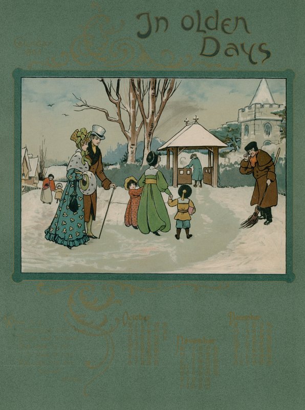 Calendário de 1905 com verso por Alfred Austin (litografia de cor,) de English School