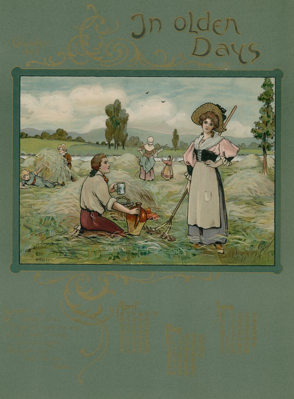 Calendário de 1905 com verso por Alfred Austin de English School