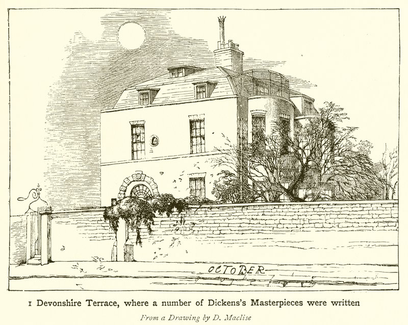 1 Devonshire Terrace, onde várias obras-primas de Dickens foram escritas de English School