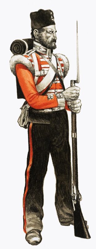 89th. Foot Private 1854 Granadeiro de English School
