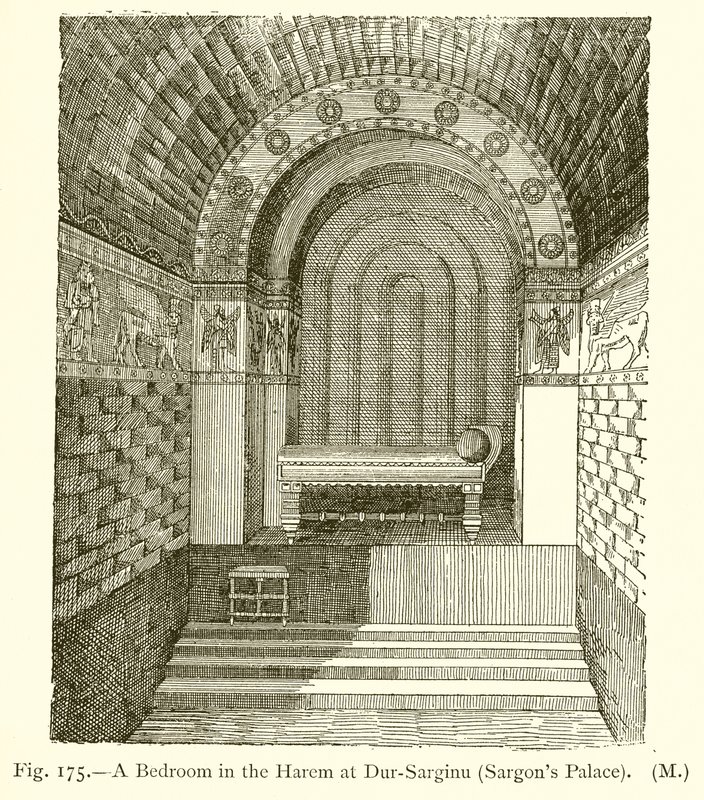 Um quarto no Harem em Dur-Sarginu (Sargons Palace) de English School