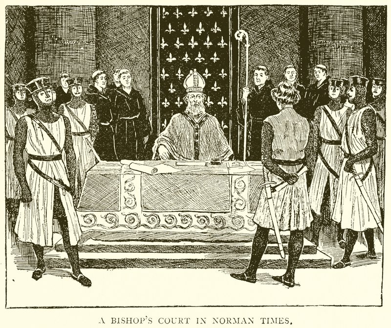 Um Tribunal dos Bispos no Norman Times de English School