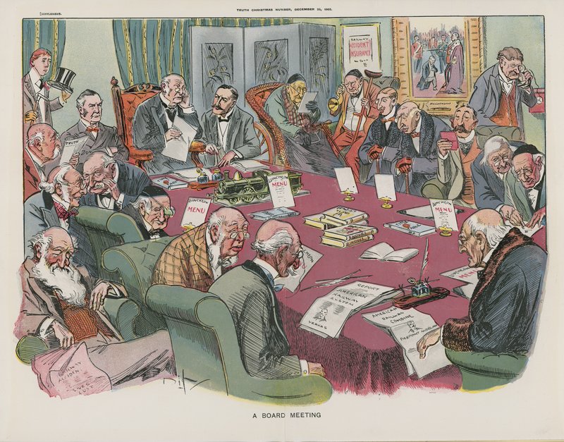 Uma reunião do conselho de English School