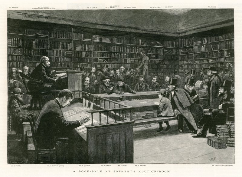 Uma Venda de Livros na Sala de Leilões da Sothebys de English School