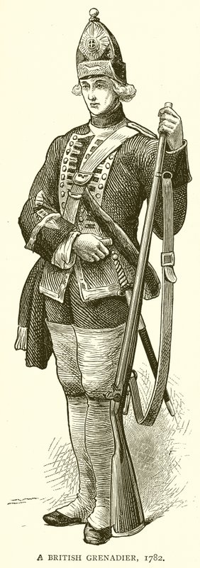 Granadeiro Britânico, 1782 de English School