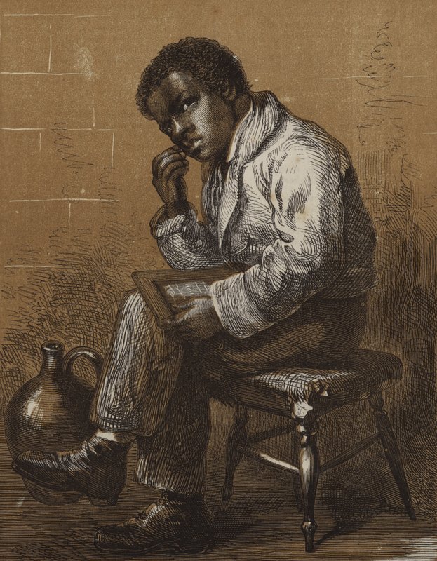 "A Brown Study" (gravura) de English School
