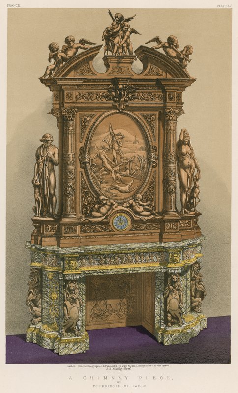 Um pedaço de chaminé por Fourdinois de Paris de English School