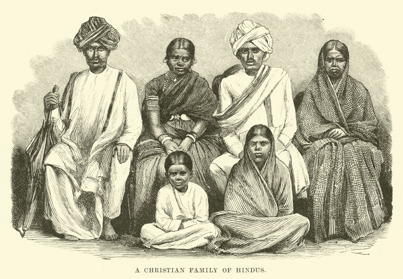 Uma família cristã de hindus de English School