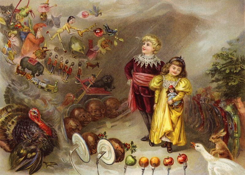 Um sonho de Natal (cromolitografia) de English School