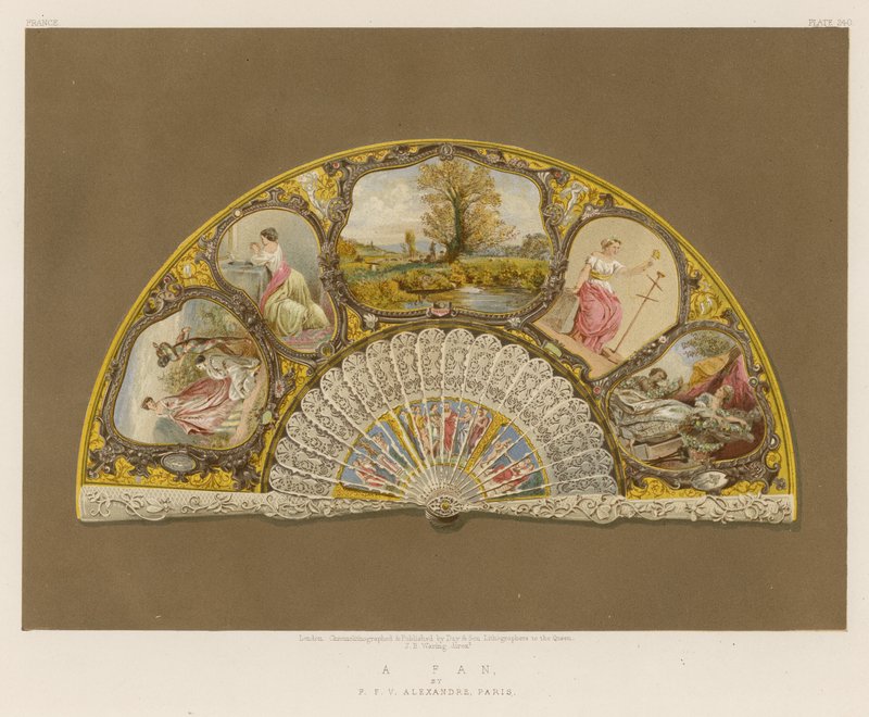 A Fan by P F V Alexandre, Paris  de English School