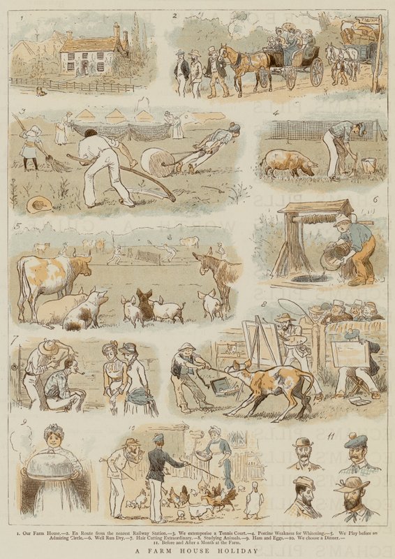 Um feriado em casa de fazenda (cor litho) de English School