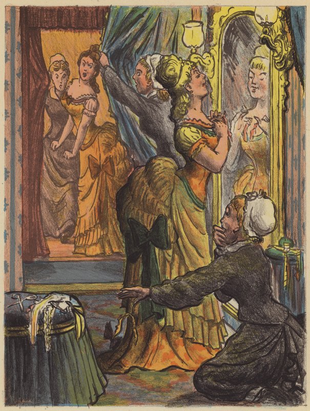 A Fitting Climax, Rue de la Paix (litografia a cores) de English School