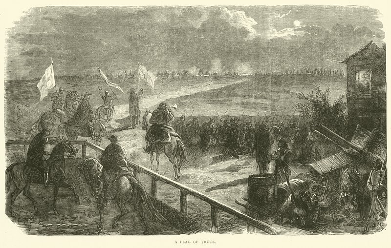 Uma bandeira de trégua, dezembro de 1870 de English School